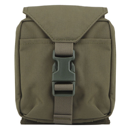 Erebus industries Freeman Medical pouches, Ifak, Molle pouch. Front view. in ranger green color.