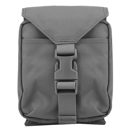 Erebus industries Freeman Medical pouches, Ifak, Molle pouch. Front view. in Wolf grey color.