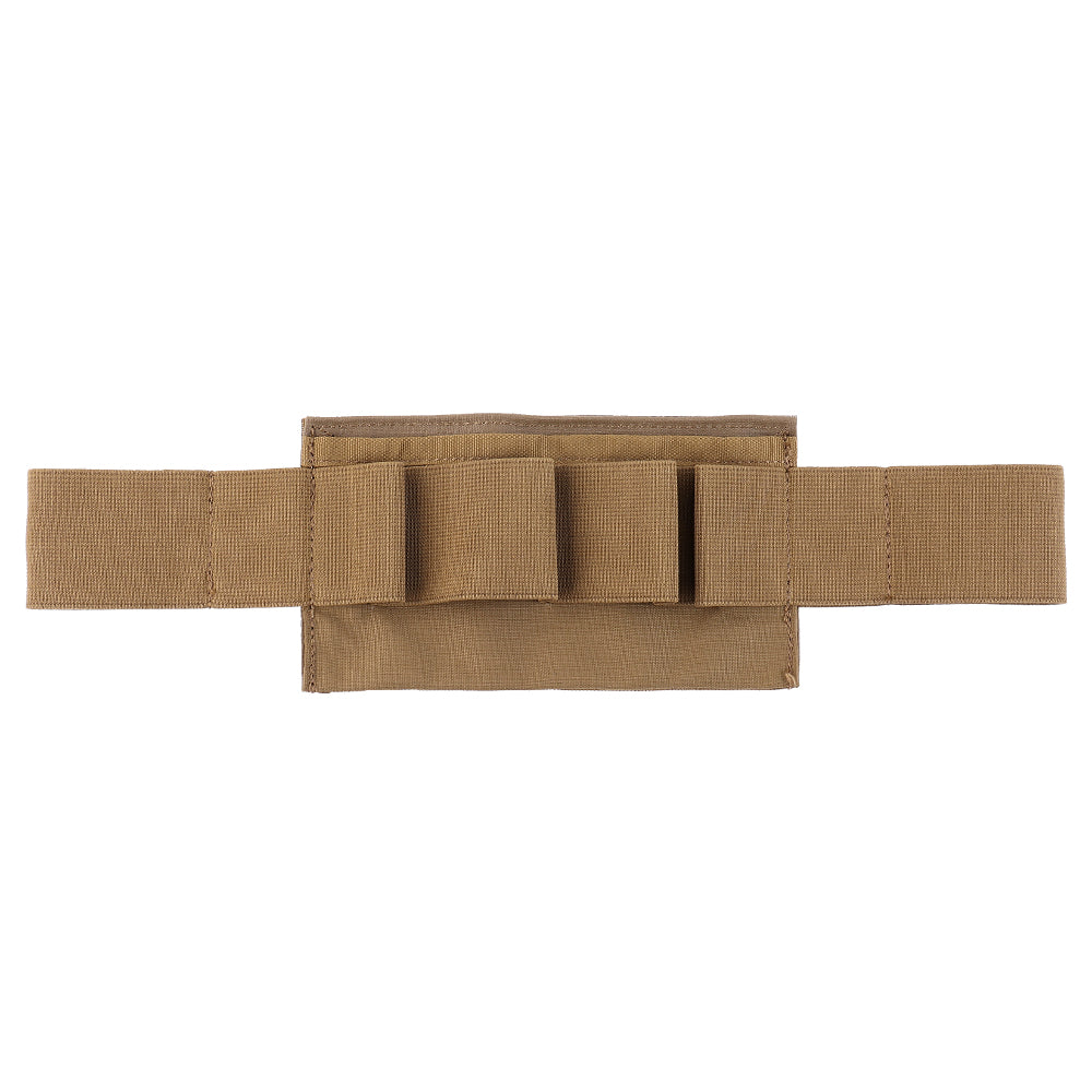 Erebus industries Ifak insert type a, Front view, empty, for medical pouches. in coyote brown color.