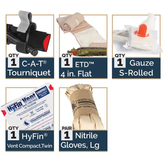 North American Rescue M-FAK Resupply Kit Item Display