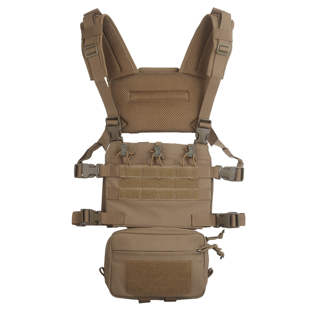 erebus industries Tracker Chest Rig Coyote Brown color, front view
