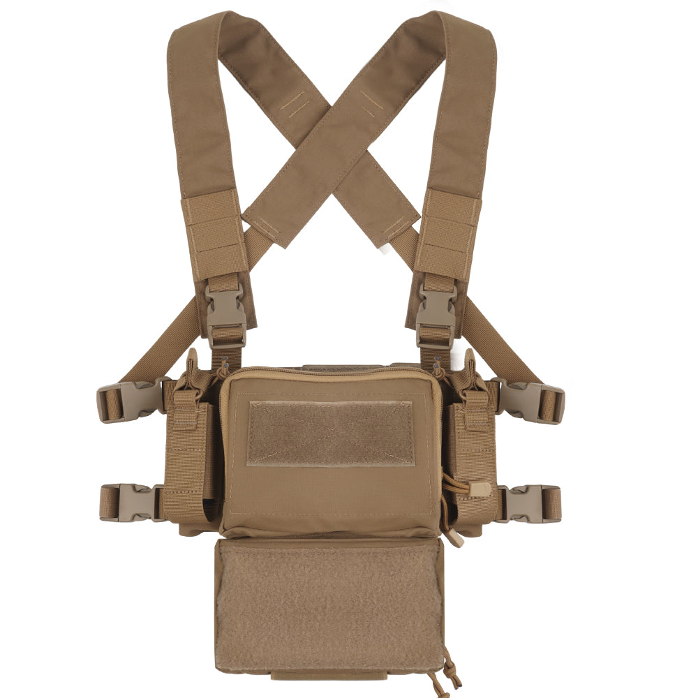 erebus industries MKII Chest Rig Coyote Brown, front view display