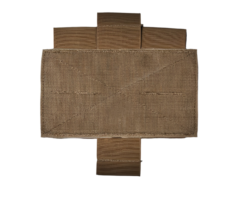 Erebus industries IFAK insert tybe B, back view close up, empty sleeve, Insert for medical pouches. in multicam pattern.