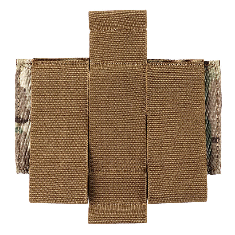 Erebus industries IFAK insert tybe B, Front view close up, empty sleeve, Insert for medical pouches. in multicam pattern.