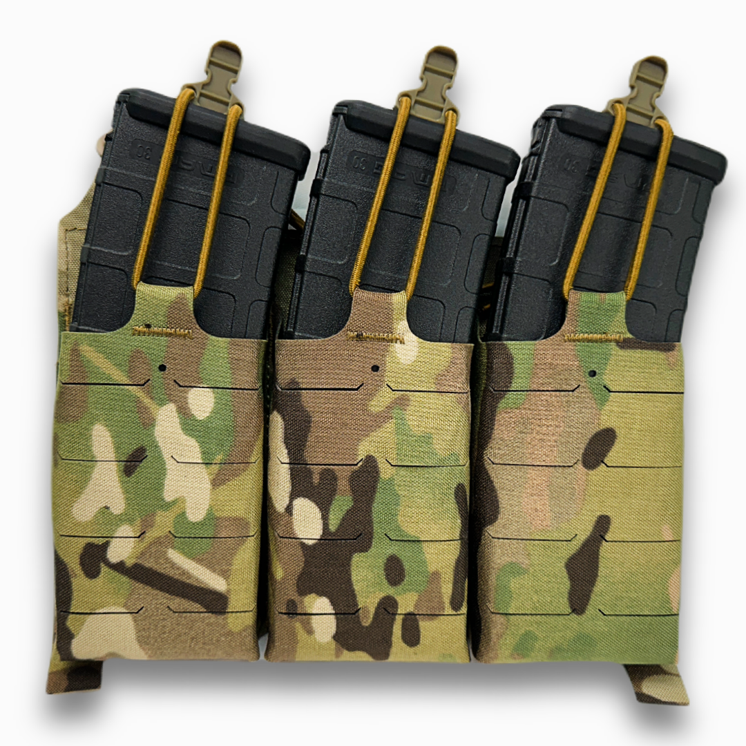 v5 pc placard in multicam 556 magazine pouch with magazine inserted for plate carriers product display display main front side
