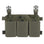 erebus industries slick triple 556 rifle magazine pouch for plate carriers and chest rigs, in ranger green color front side