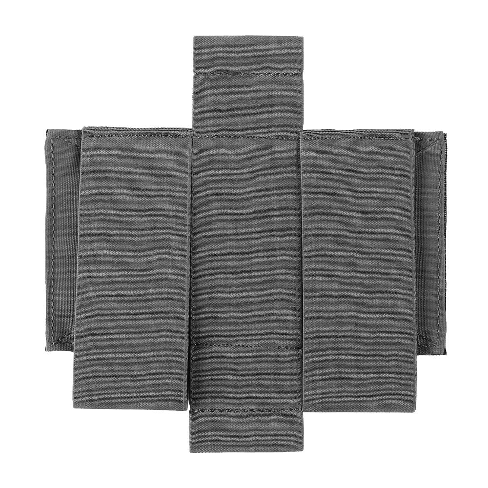 Erebus industries IFAK insert tybe B, Front view close up, empty sleeve, Insert for medical pouches. in wolf grey color.